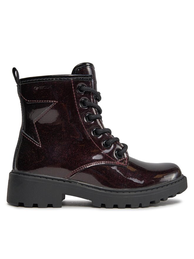 Geox Schnürstiefeletten Geox J Casey Girl J9420G 000KC C7J9B S Dunkelrot