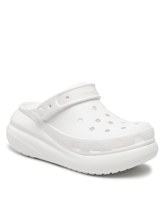 Crocs Pantoletten Crocs Classic Crush Clog 207521 Weiß