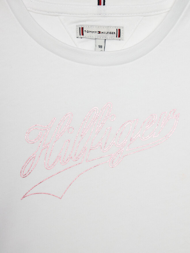 Tommy Hilfiger Tommy Hilfiger T-Shirt Hilfiger Script Tee S/S KG0KG07714 Λευκό Regular Fit