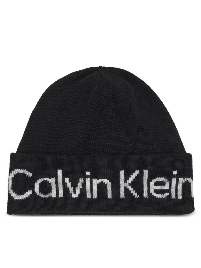 Calvin Klein Sapka Calvin Klein Logo Reverso Tonal Beanie K60K611151 Fekete