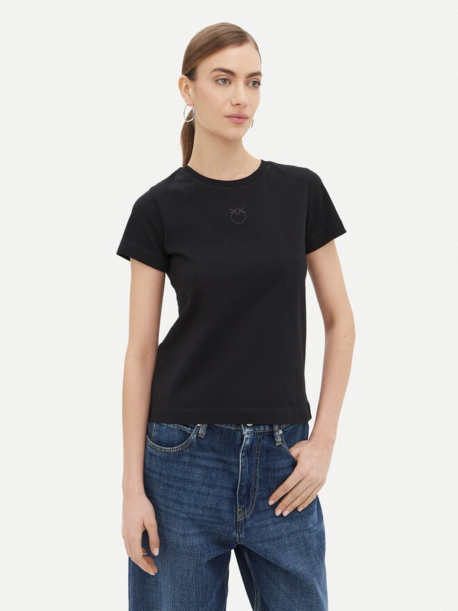 PINKO PINKO T-Shirt Bussolotto 100355 Μαύρο Regular Fit