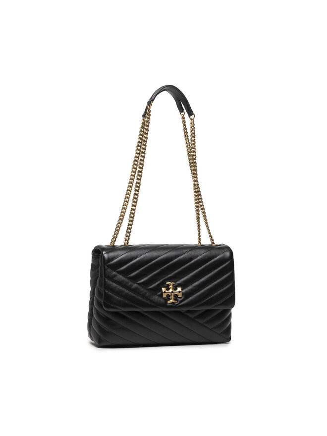Tory Burch Ročna torba Tory Burch Kira Chevron Convertible Shoulder Bag 90446 Črna