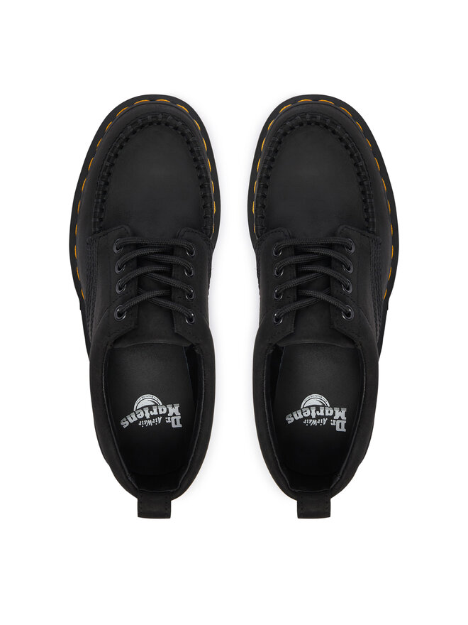 Dr. Martens Halbschuhe Dr. Martens Lowell 4 Eye Crazy Horse Leather Moc DM43679001 Schwarz