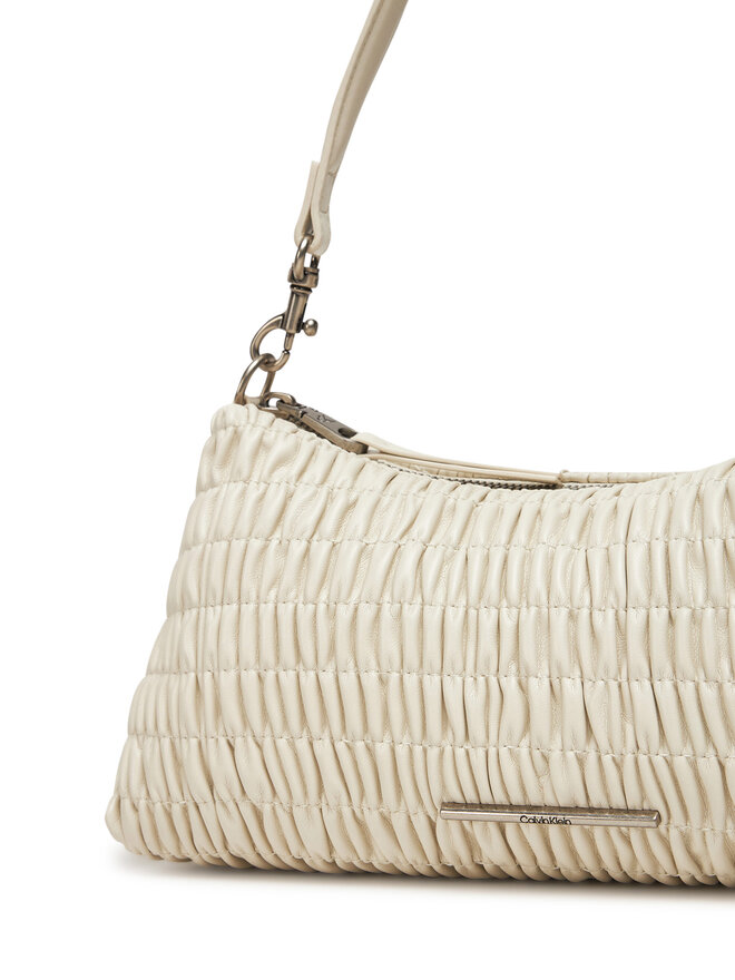 Calvin Klein Jeans Τσάντα Calvin Klein Jeans Rouched Shoulder Bag LV04K3088G Εκρού
