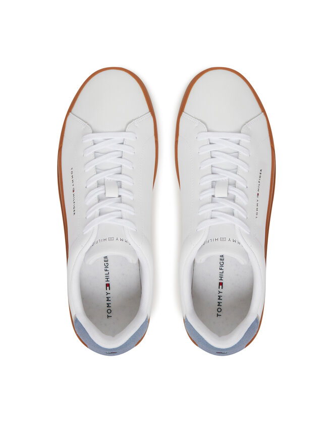 Tommy Hilfiger Αθλητικά Tommy Hilfiger Th Court Lth Detail Ess FM0FM05367 Λευκό