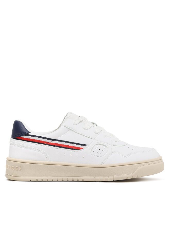 Tommy Hilfiger Tenisice Tommy Hilfiger Stripes Low Cut Lace-Up Sneaker T3X9-32848-1355 S Bijela