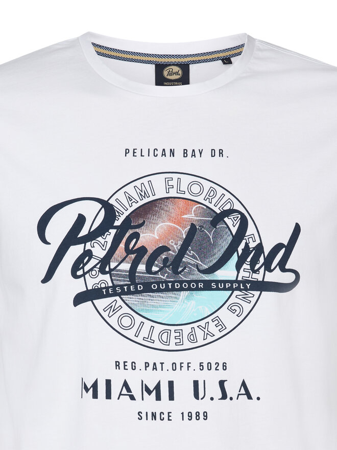 Petrol Industries Petrol Industries Camiseta M-1050-TSR602 Blanco Regular Fit