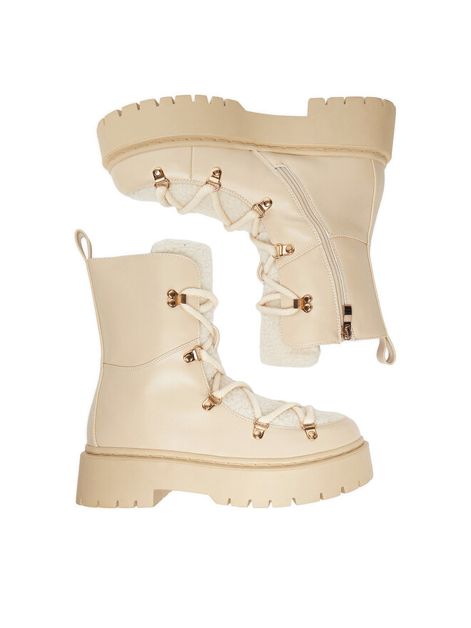 DeeZee Botines planos DeeZee 13123-15 Écru