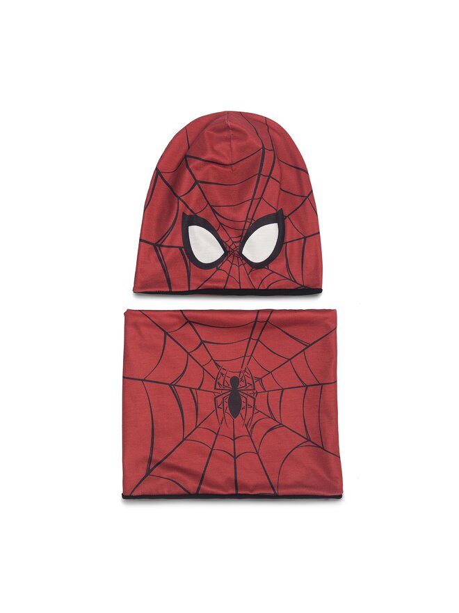 Spiderman Ultimate Σετ σκούφος και κασκόλ λαιμός Spiderman Ultimate SPIDER-MAN ACCCS_AW23-70SPRMV Κόκκινο
