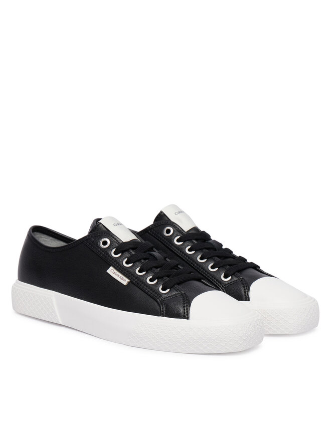 Calvin Klein Sneakers aus Stoff Calvin Klein Vulc Lace Up Low Lth HW0HW03077 Schwarz
