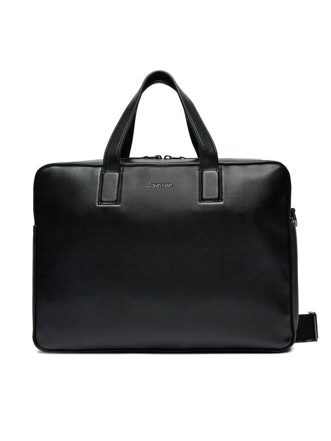 Calvin Klein Torba za laptop Calvin Klein Line Quilt Pu Laptop Bag K50K511876 Crna