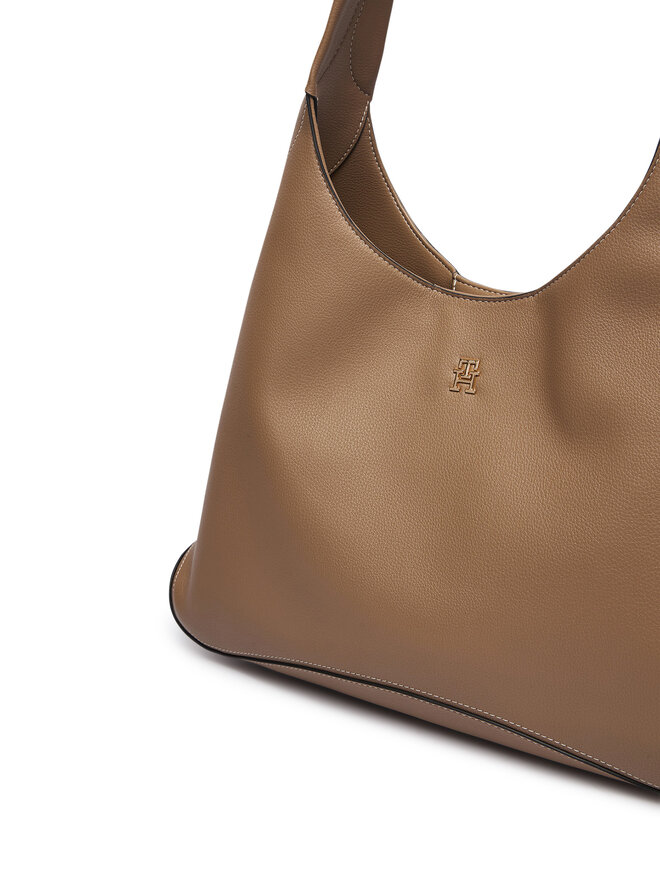 Tommy Hilfiger Handtasche Tommy Hilfiger Th Everyday Hobo AW0AW19187 Beige