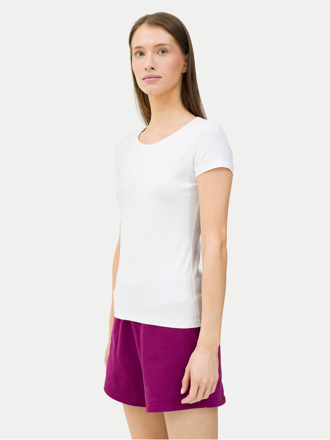 4F 4F Camiseta 4FWSS24TTSHF1161 Blanco Slim Fit