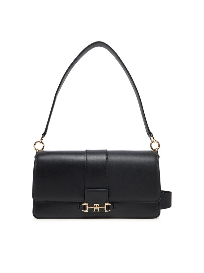 Tommy Hilfiger Bolso Tommy Hilfiger Heritage Leather Conv Crossover AW0AW17399 Negro
