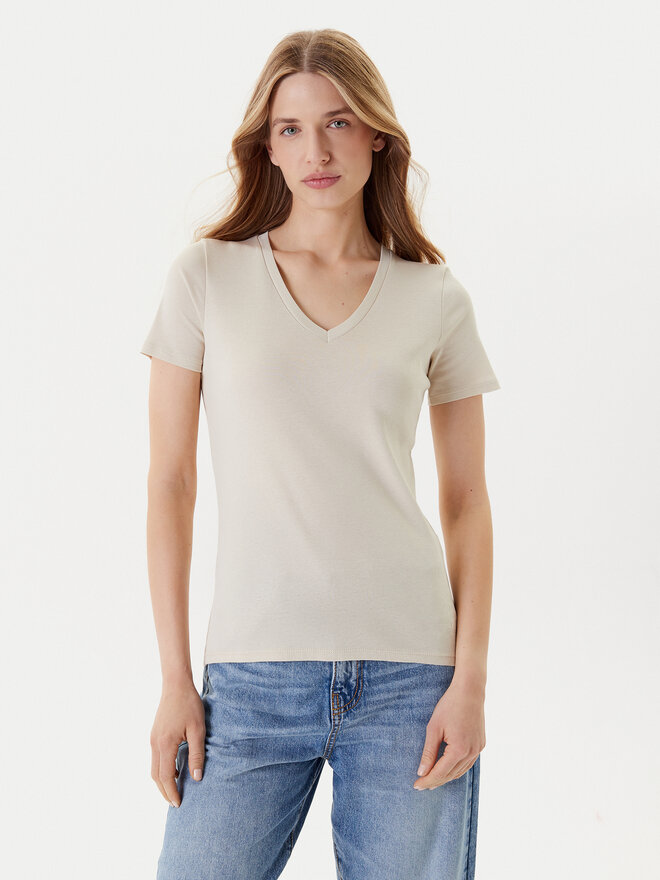 United Colors Of Benetton United Colors Of Benetton Marškinėliai 3GA2E4230 Smėlio Regular Fit