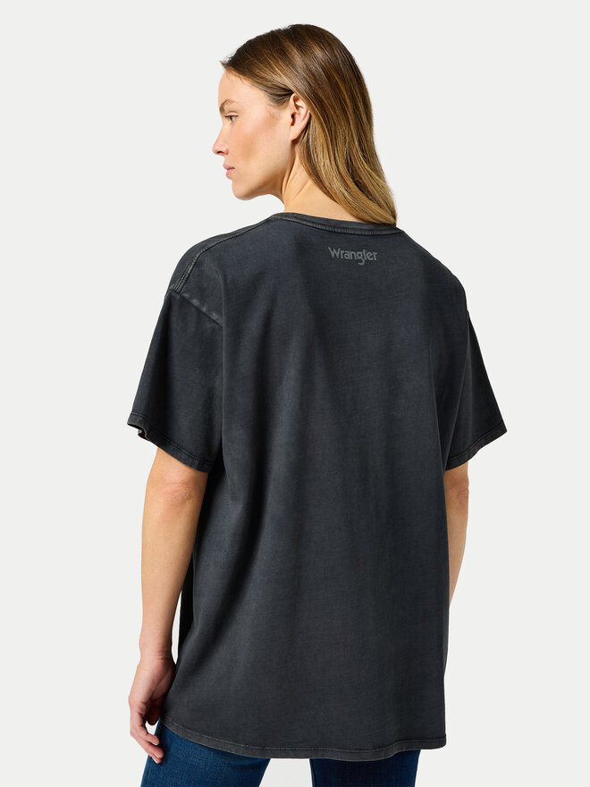 Wrangler Wrangler T-shirt 112356445 Crna Oversize