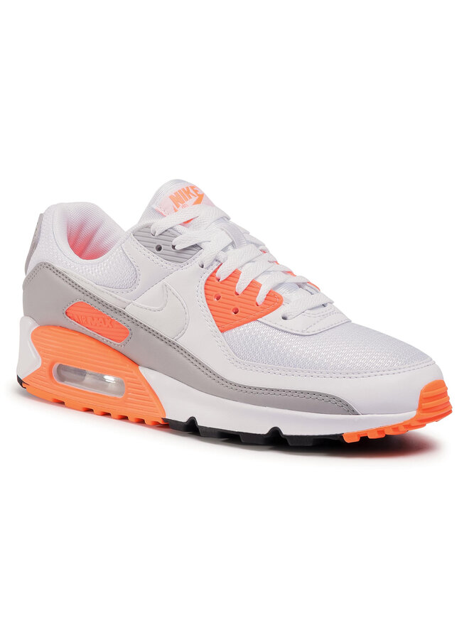 Nike air max 90 white hyper orange sale