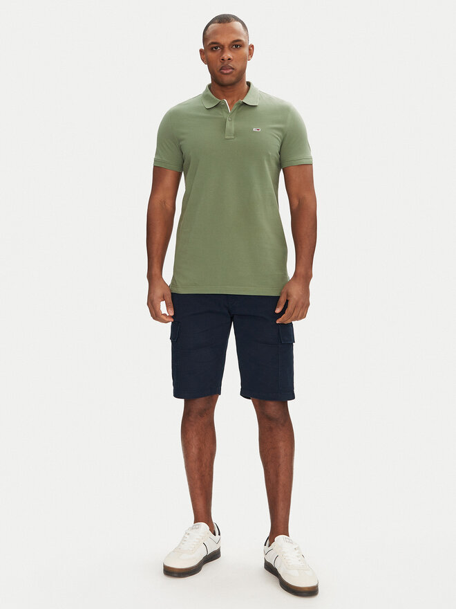 Tommy Jeans Tommy Jeans Pólóing DM0DM20676 Zöld Slim Fit