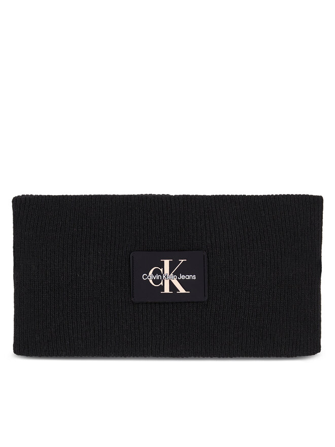 Calvin Klein Jeans Opaska materiałowa Calvin Klein Jeans Monologo Rubber Headband K60K611258 Czarny