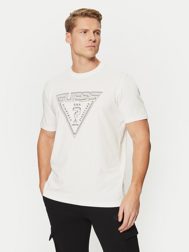 Guess Guess Camiseta Z5RI12 J1314 Écru Regular Fit