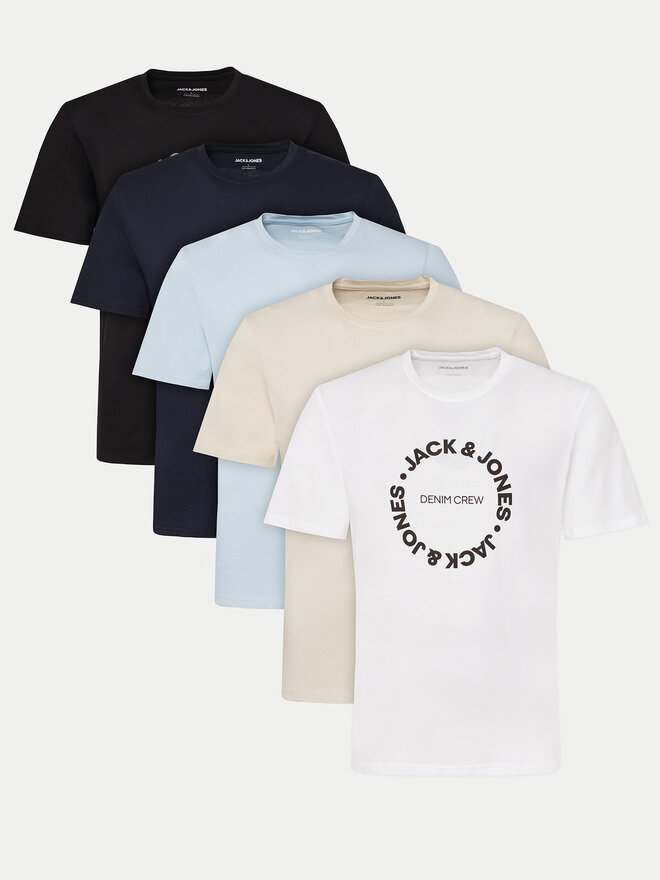 Jack&Jones Jack&Jones 5db-os póló szett Simon 12276424 Színes Standard Fit