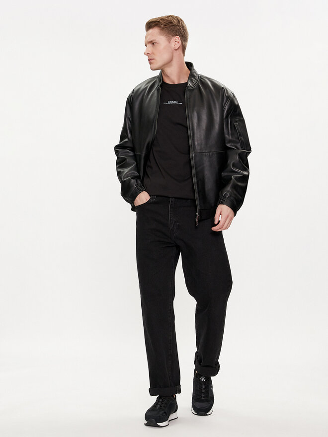 Calvin Klein Calvin Klein Футболка Linear Back Logo K10K112486 Чорний Regular Fit