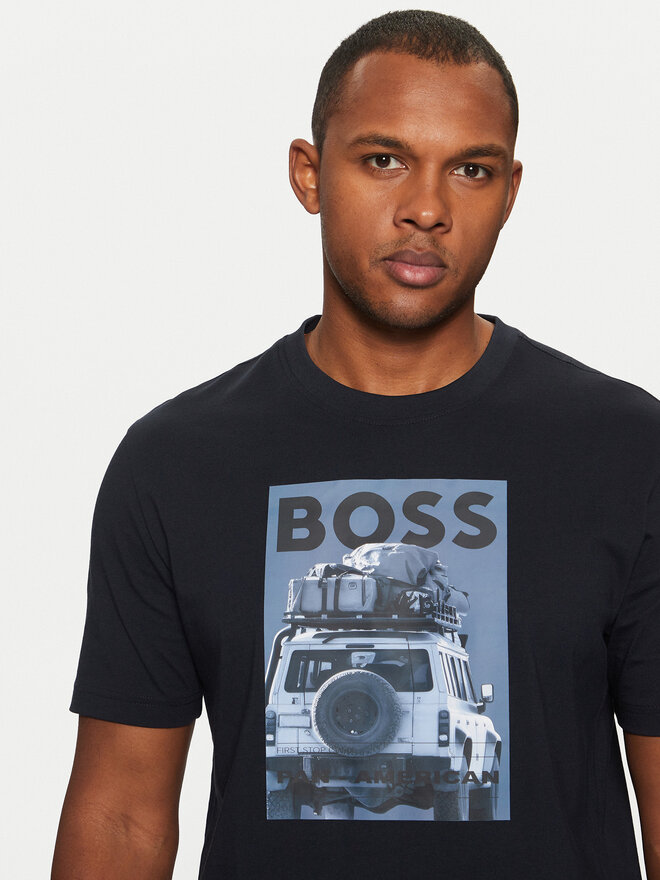 BOSS BOSS T-Shirt Te_Mextour 50535079 Dunkelblau Regular Fit