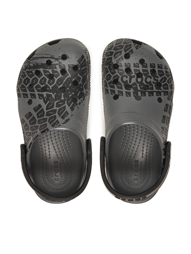Crocs Papucs Crocs Kids Tire Print Classic Clog 211261 Szürke