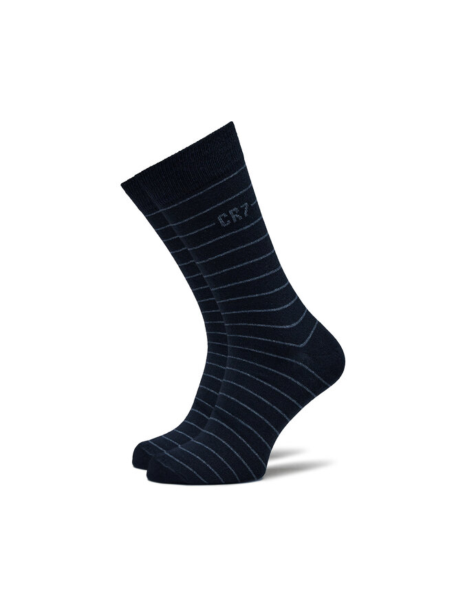 Cristiano Ronaldo CR7 7 pares de calcetines altos para hombre Cristiano Ronaldo CR7 8190-80-9001 Azul marino