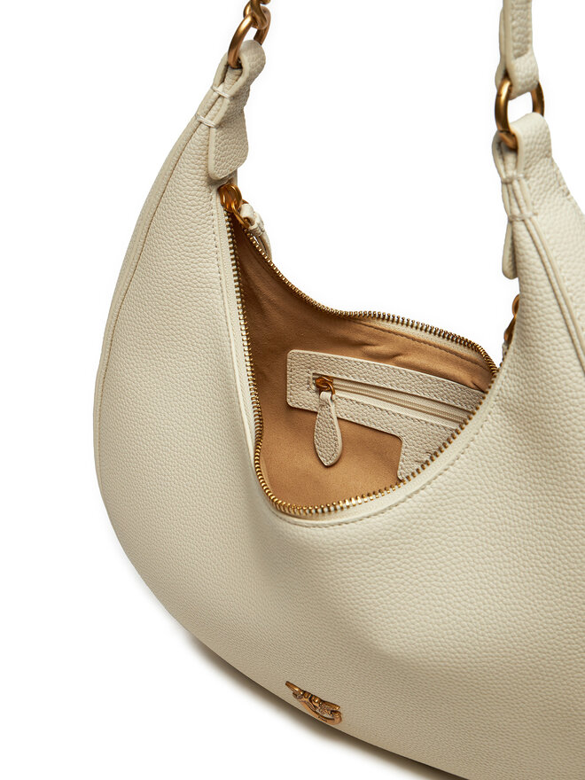 PINKO Borsetta PINKO Brioche Hobo Classic AI 24-25 PLTT 101526 A29Q Écru