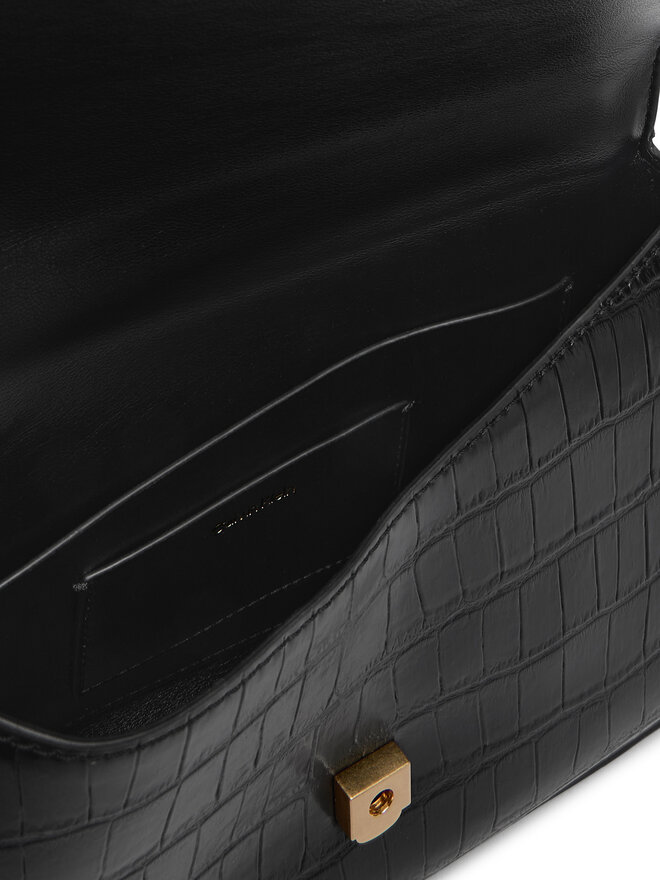 Calvin Klein Bolso Calvin Klein Ck Croc Conv Chain Medium Bag LV04F3284G Negro