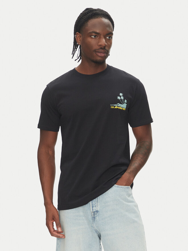 Quiksilver Quiksilver T-Shirt Palm Lines Ss EQYZT08057 Μαύρο Regular Fit