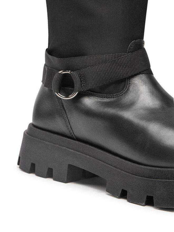 TWINSET Kozačky TWINSET Stivale 242GCJ S Černá
