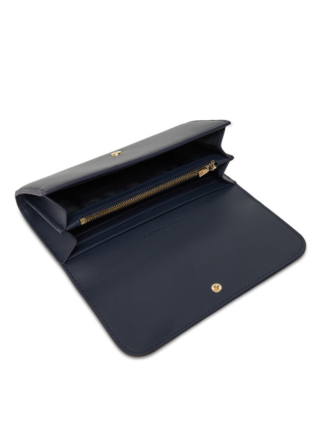 Tommy Hilfiger Голям дамски портфейл Tommy Hilfiger Th Flag Lrg Flap AW0AW17734 Тъмносин