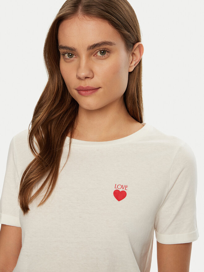 JDY JDY Camiseta Kitty 15318845 Blanco Regular Fit
