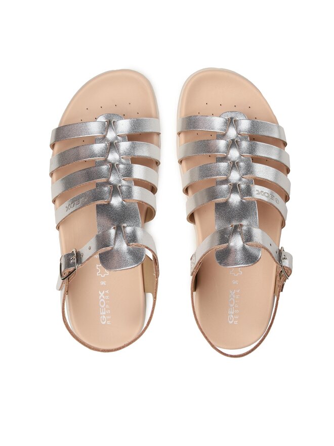 Geox Sandalen Geox J Sandal Soleima Gir J35GSB000CFC1007 D Silberfarben