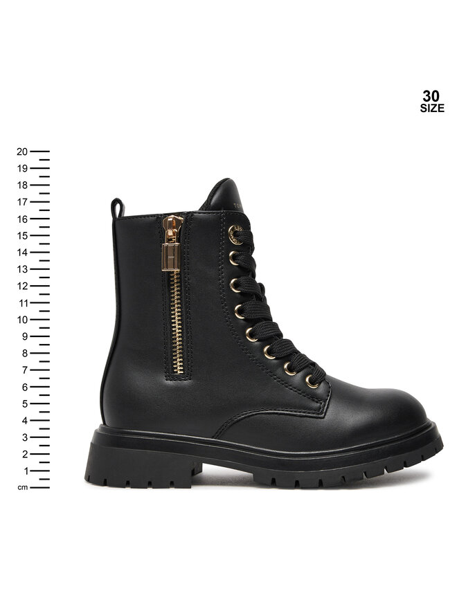 Tommy Hilfiger Schnürstiefeletten Tommy Hilfiger Lace-Up Bootie T3A5-33567-1351 M Schwarz