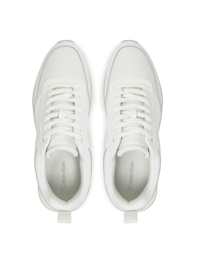 Calvin Klein Сникърси Calvin Klein Low Prof Runn Laceup Tape HM0HM01897 Бял