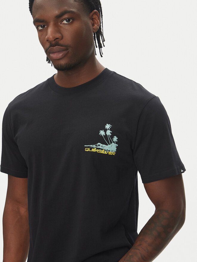 Quiksilver Quiksilver T-Shirt Palm Lines Ss EQYZT08057 Μαύρο Regular Fit
