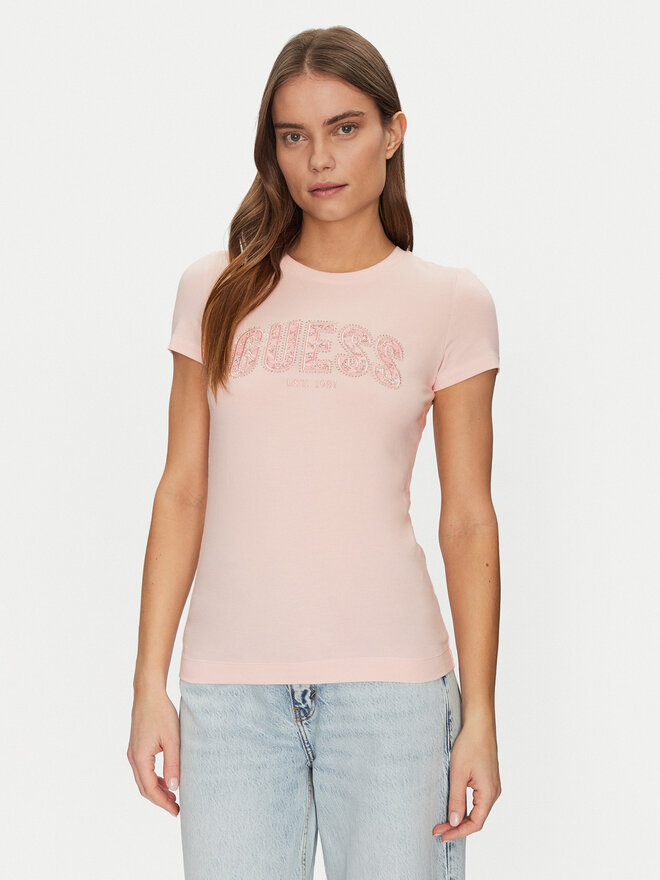 Guess Guess Camiseta W5GI04 J1314 Rosa Slim Fit