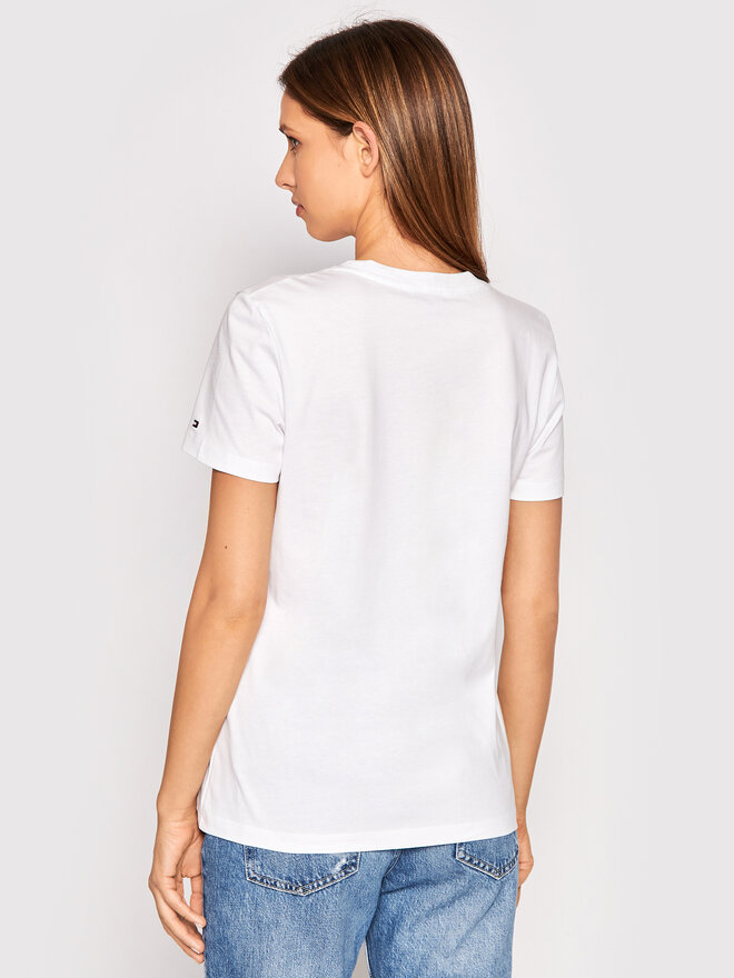 Tommy Hilfiger Tommy Hilfiger Футболка Heritage C-Nk WW0WW31999 Білий Regular Fit