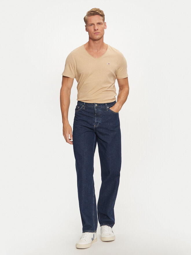 Tommy Jeans Tommy Jeans Marškinėliai Jaspe DM0DM09587 Smėlio Slim Fit