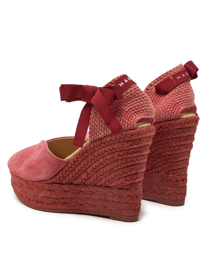 Manebi Еспадрили Manebi Hamptons Heart-Shaped Wedge Espadrilles W 2.1 WH Розов