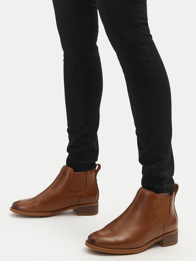 Clarks Боти тип челси Clarks Havisham Top 26178718 Кафяв