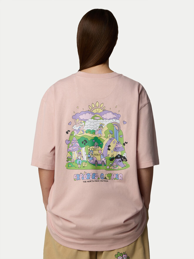 The North Face The North Face Camiseta Unisex Mountain Cleanup NF0A8C4D Rosa Oversize