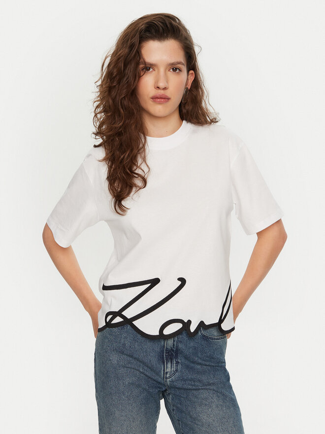 KARL LAGERFELD KARL LAGERFELD T-Shirt A1W17013 Weiß Regular Fit