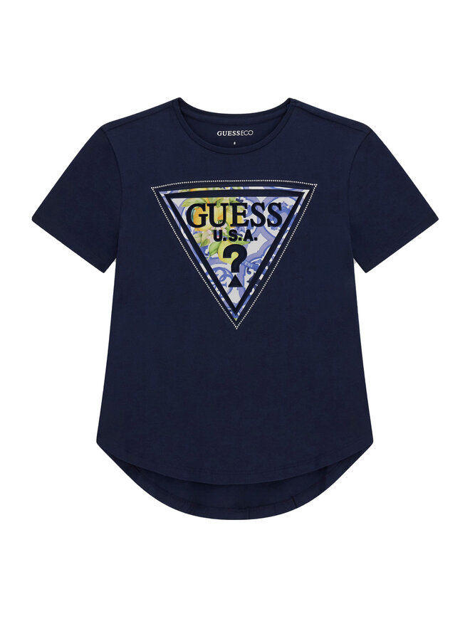 Guess Guess Футболка J6GI13 K6YW4 Cиній Relaxed Fit