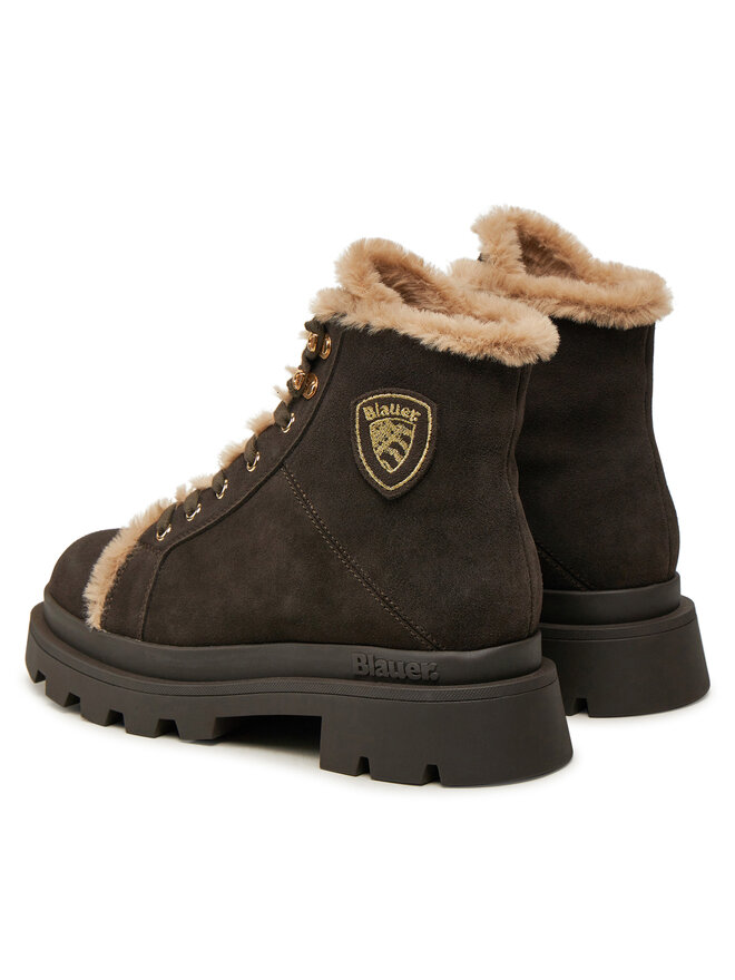 Blauer Schnürstiefeletten Blauer F4KIMMEL06 Braun