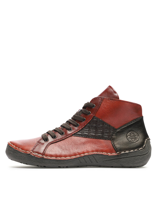 Rieker Polokozačky Rieker 52512-38 Červená