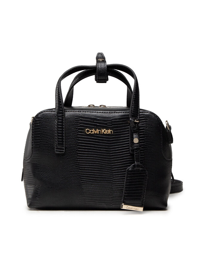 Sac a main Calvin Klein Ck Must Bowling Bag Sm Lizard K60K608572 Noir chaussures